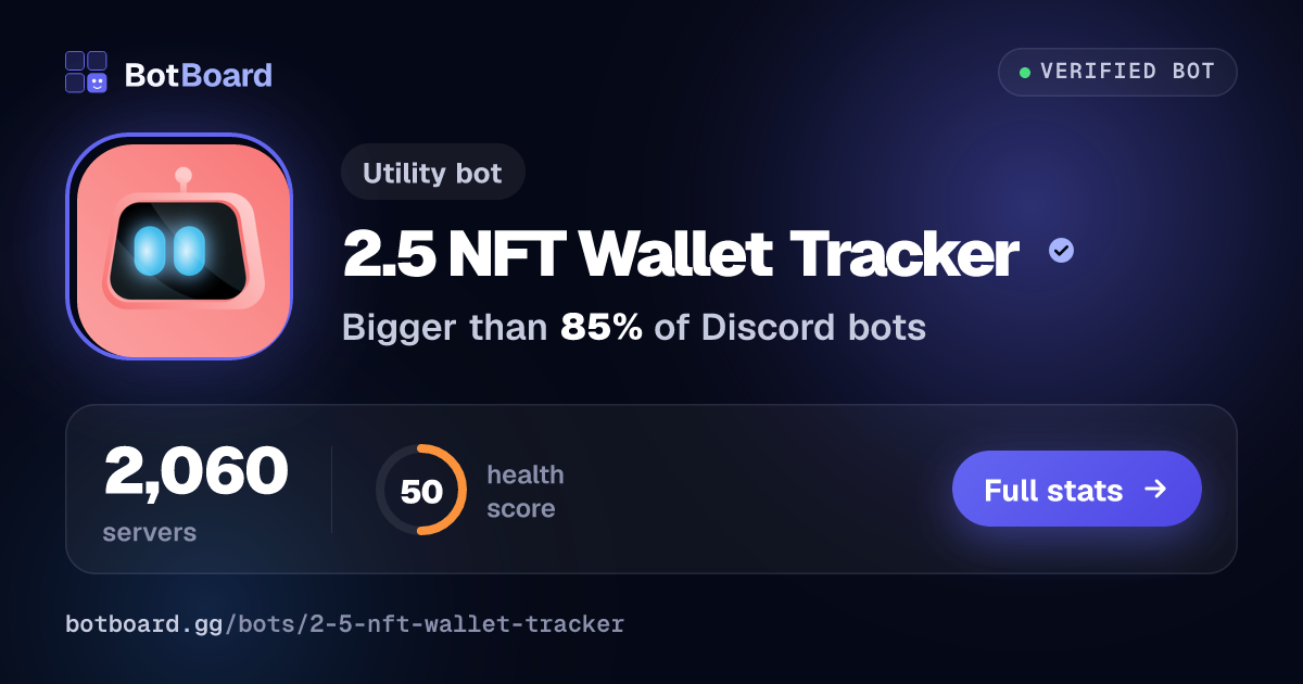 Share card for 2.5 NFT Wallet Tracker