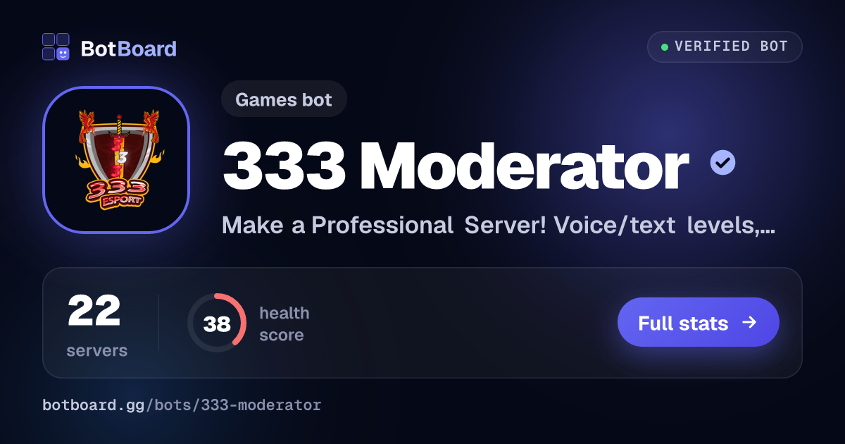 Share card for 333 Moderator