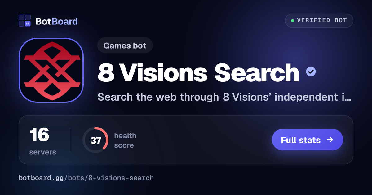 Share card for 8 Visions Search