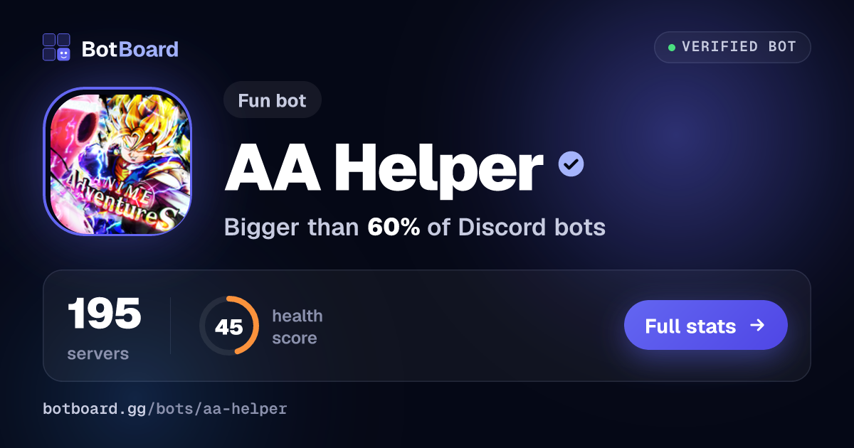 Share card for AA Helper