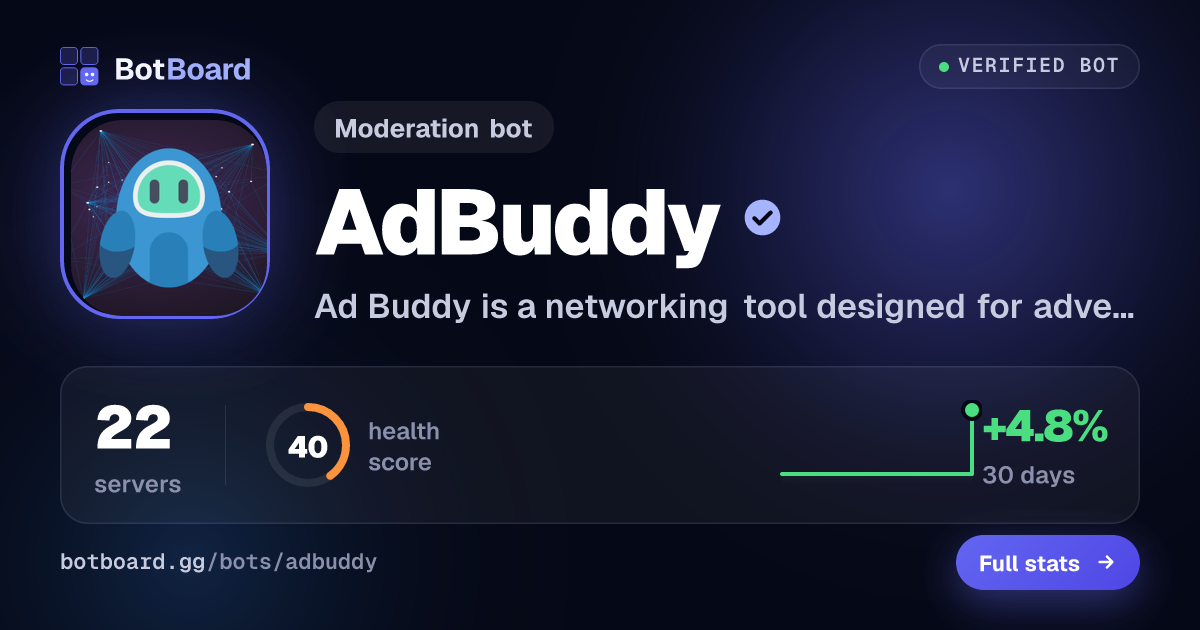 Share card for AdBuddy