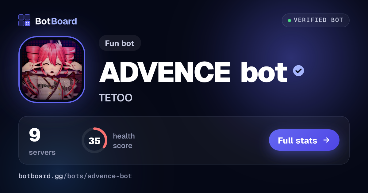 Share card for ADVENCE bot