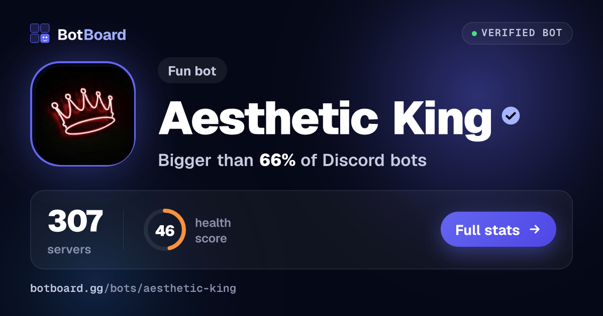 Share card for Aesthetic King