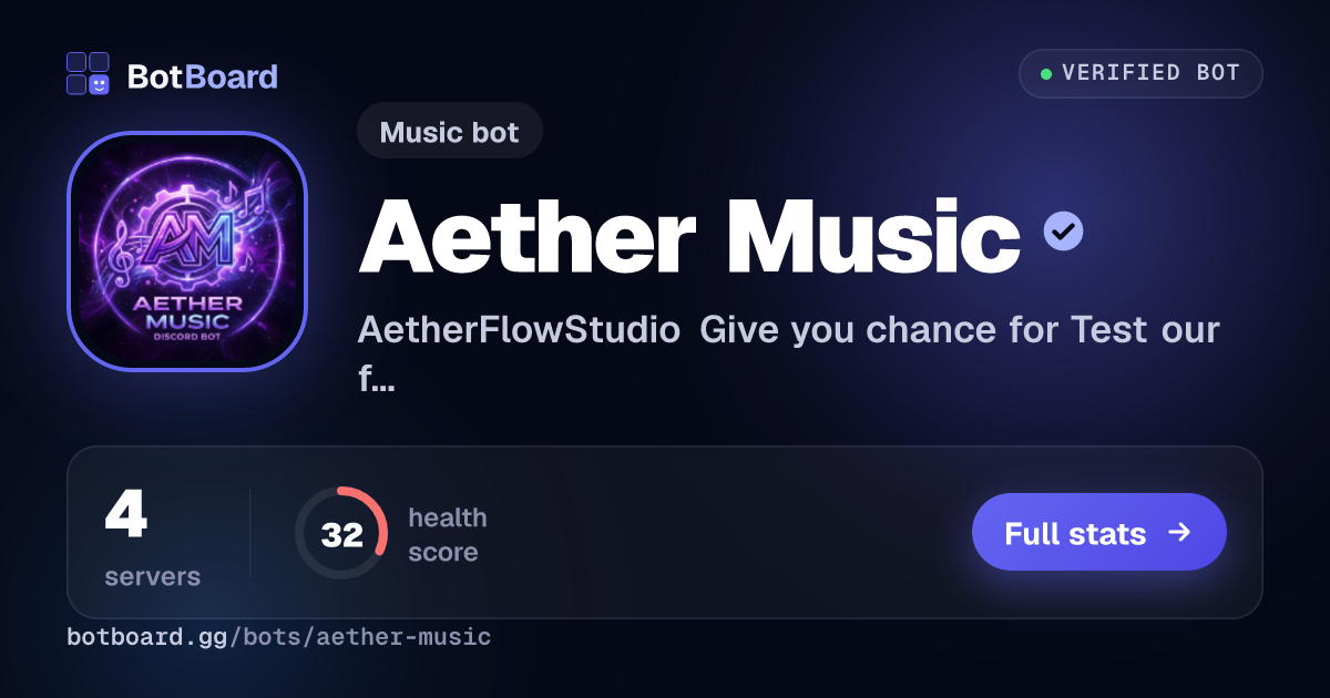 Share card for Aether Music