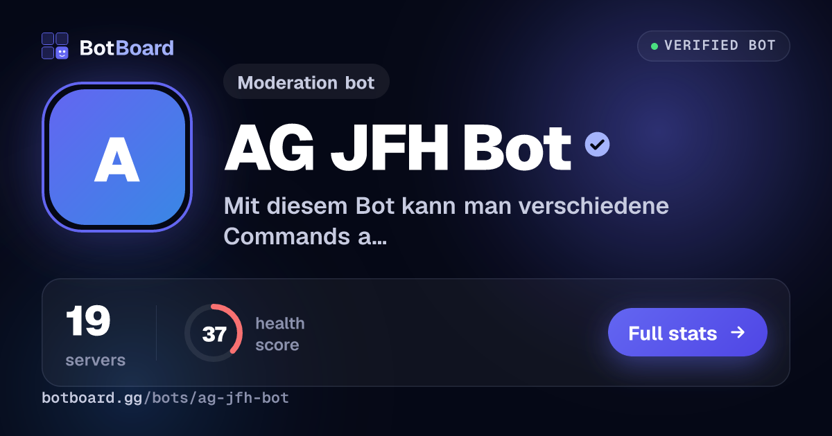 Share card for AG JFH Bot