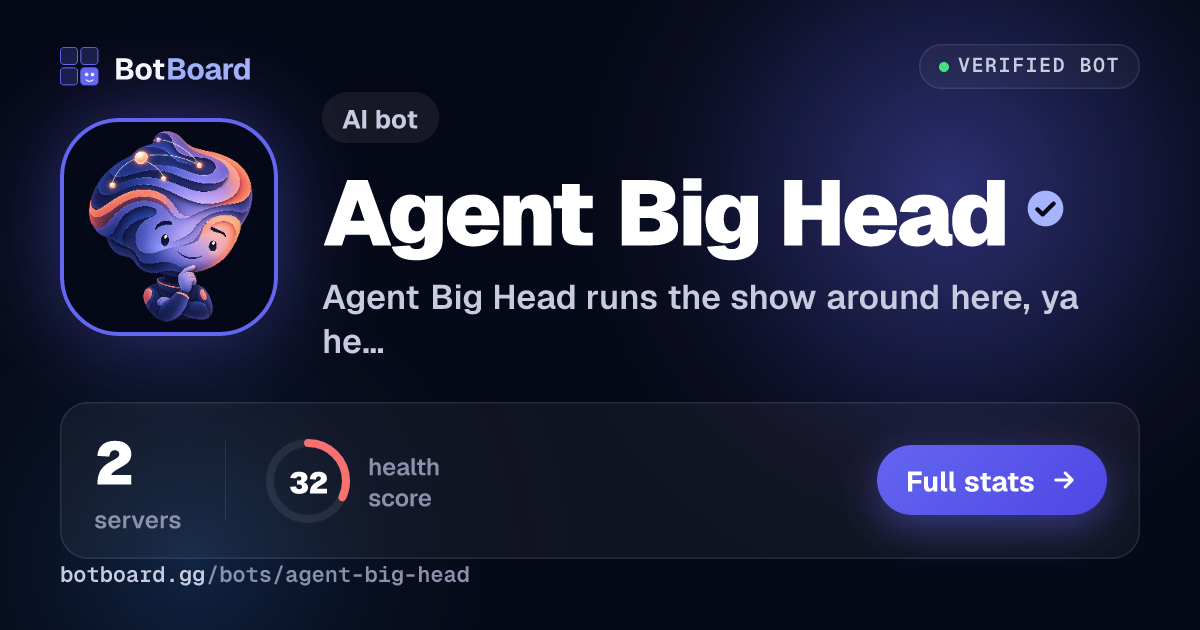 Share card for Agent Big Head