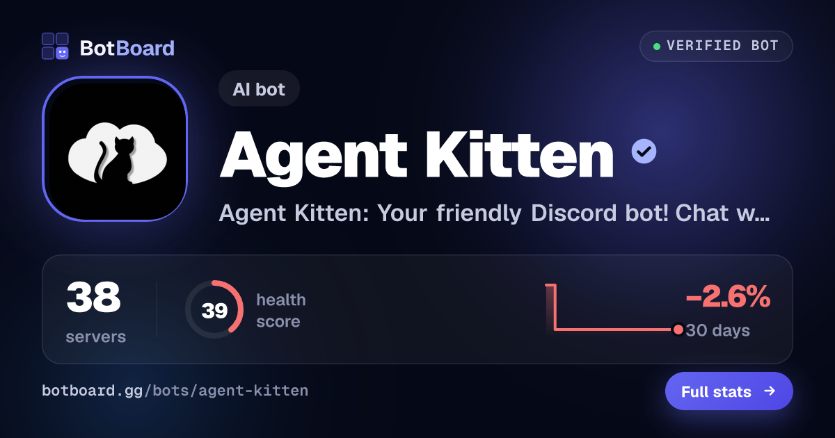 Share card for Agent Kitten