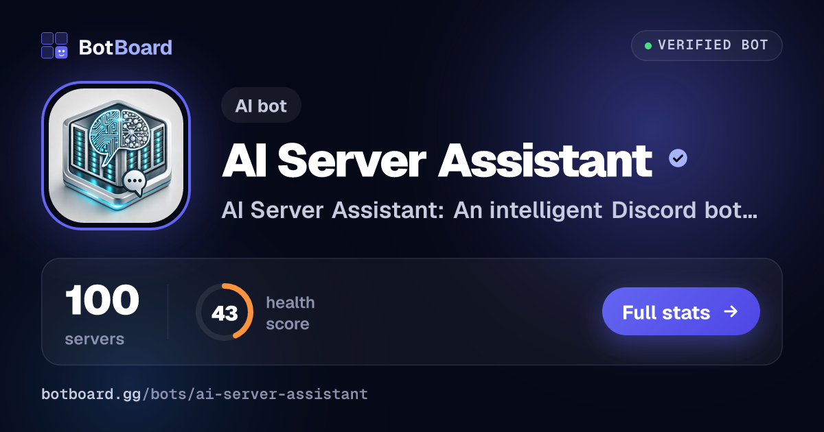 Share card for AI Server Assistant