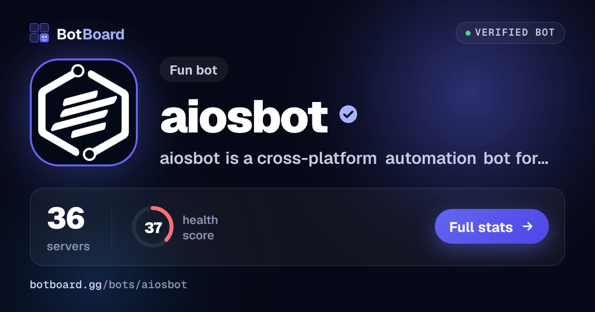 Share card for aiosbot