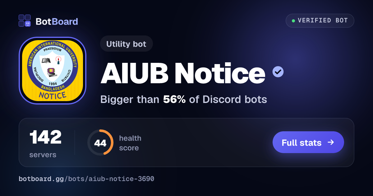 Share card for AIUB Notice