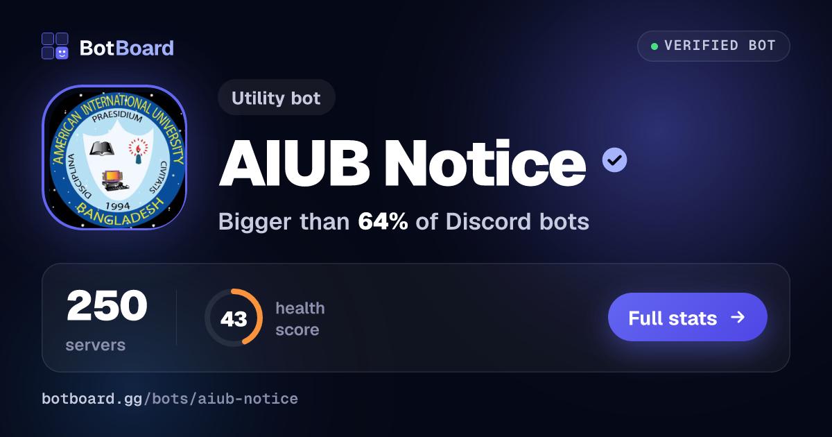Share card for AIUB Notice