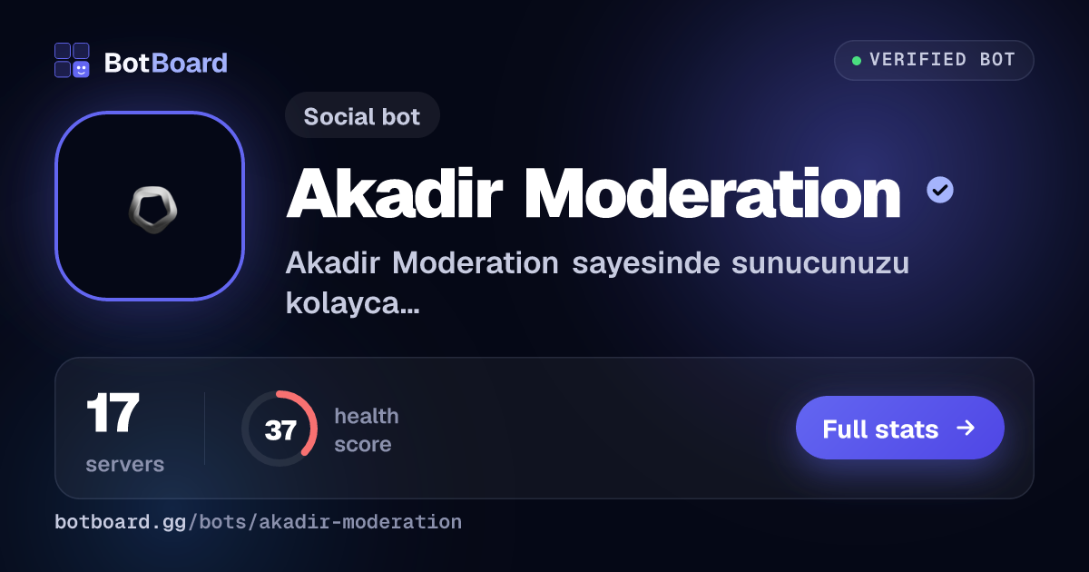 Share card for Akadir Moderation
