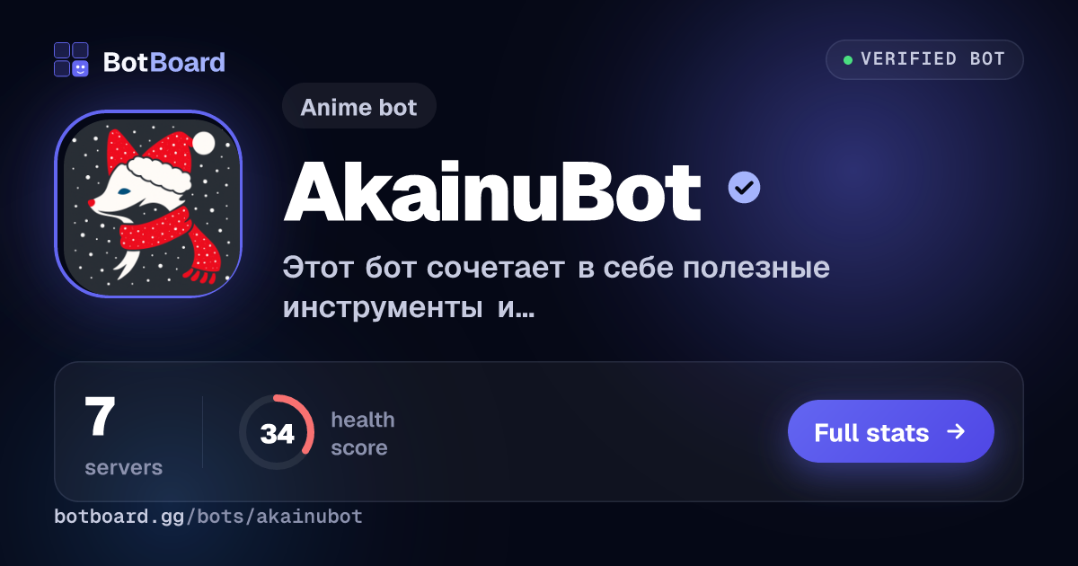 Share card for AkainuBot