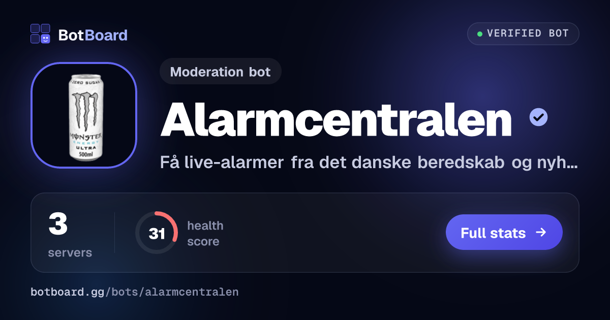 Share card for Alarmcentralen