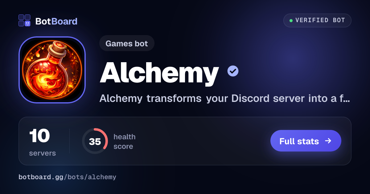 Share card for Alchemy
