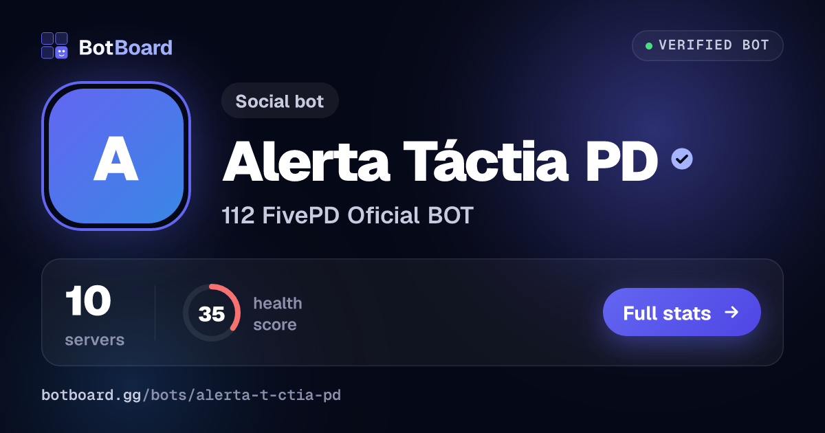 Share card for Alerta Táctia PD