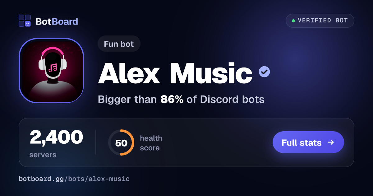 Share card for Alex Music