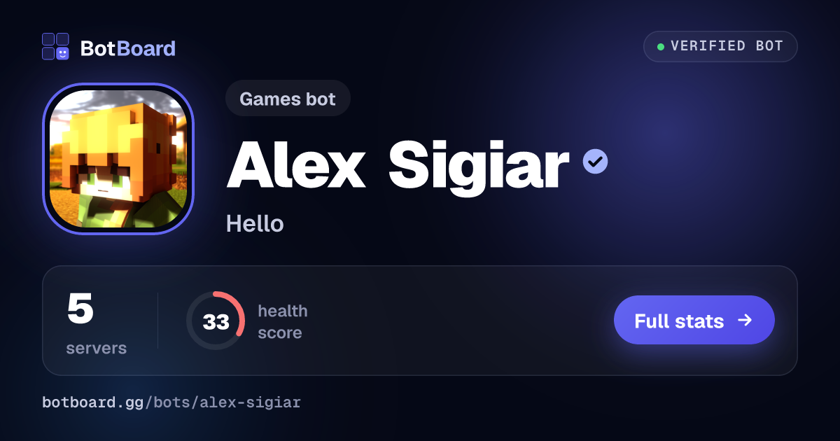 Share card for Alex Sigiar