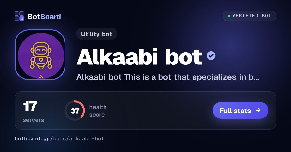Share card for Alkaabi bot