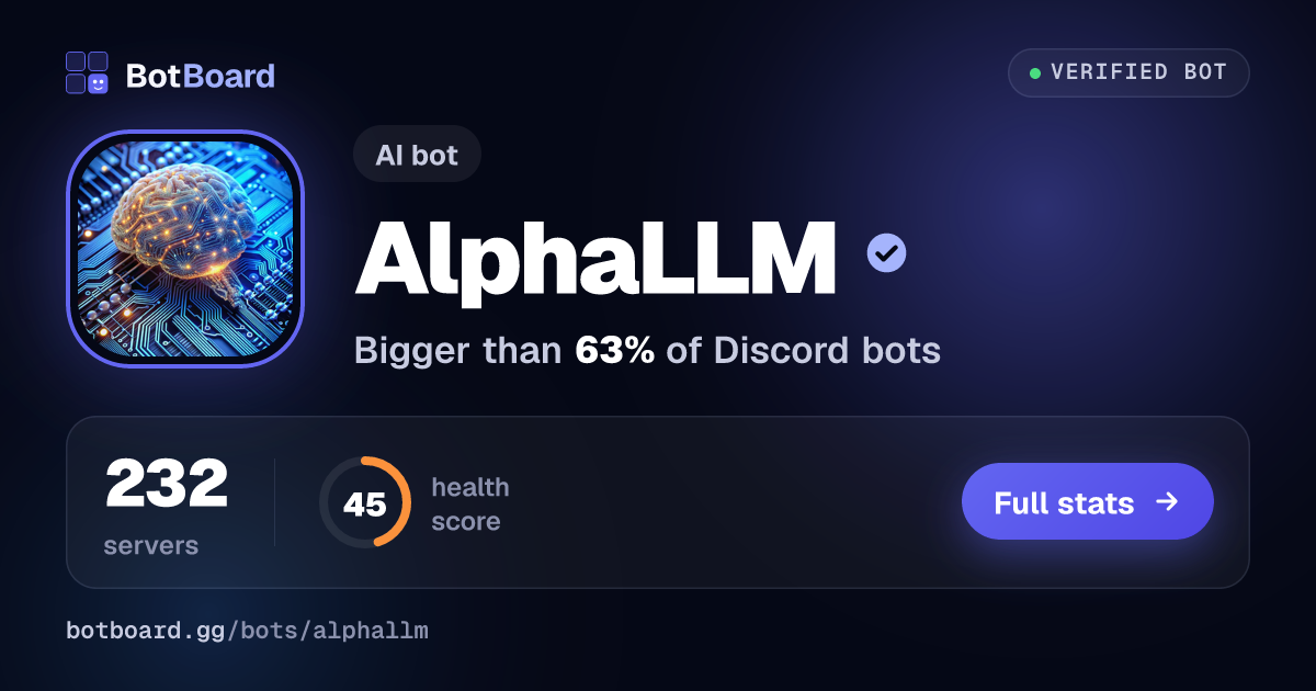 Share card for AlphaLLM