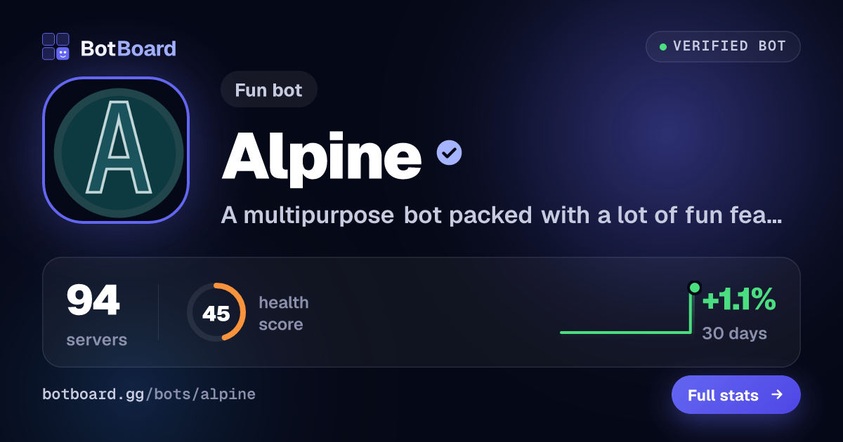 Share card for Alpine