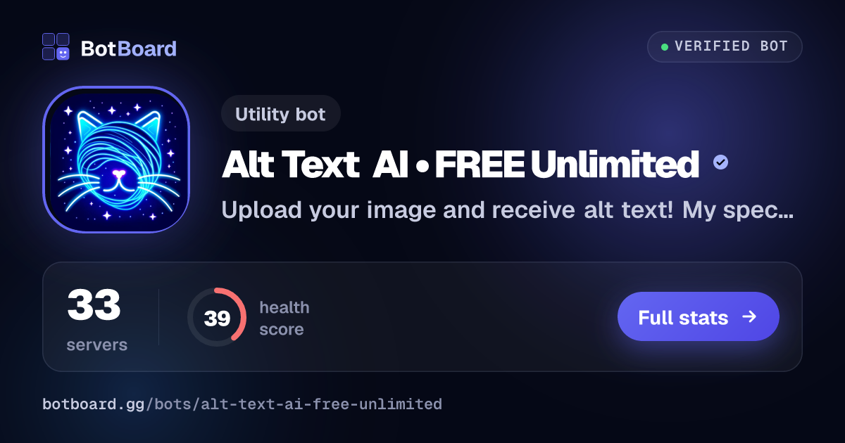 Share card for Alt Text AI • FREE Unlimited