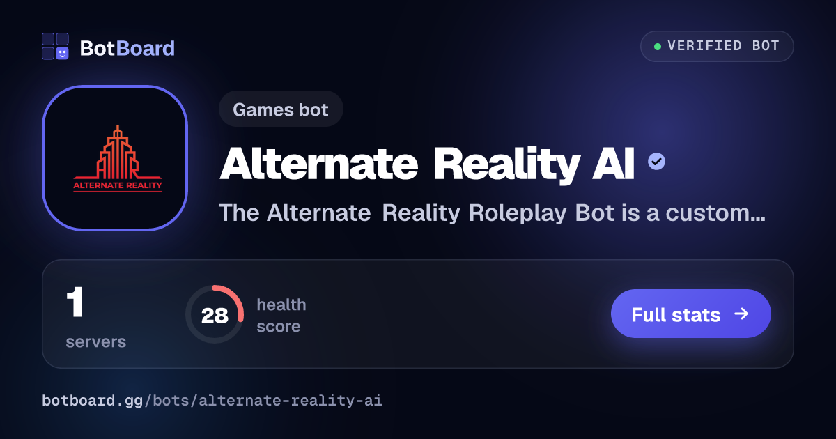 Share card for Alternate Reality AI