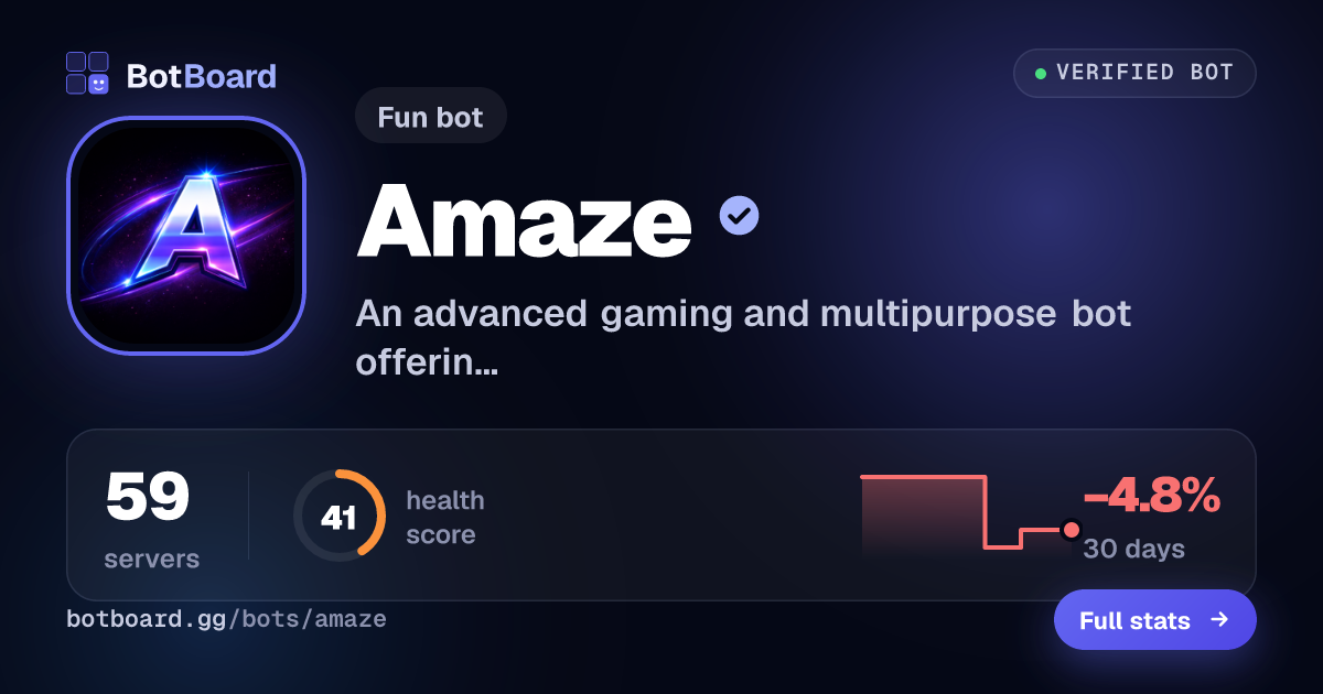 Share card for Amaze