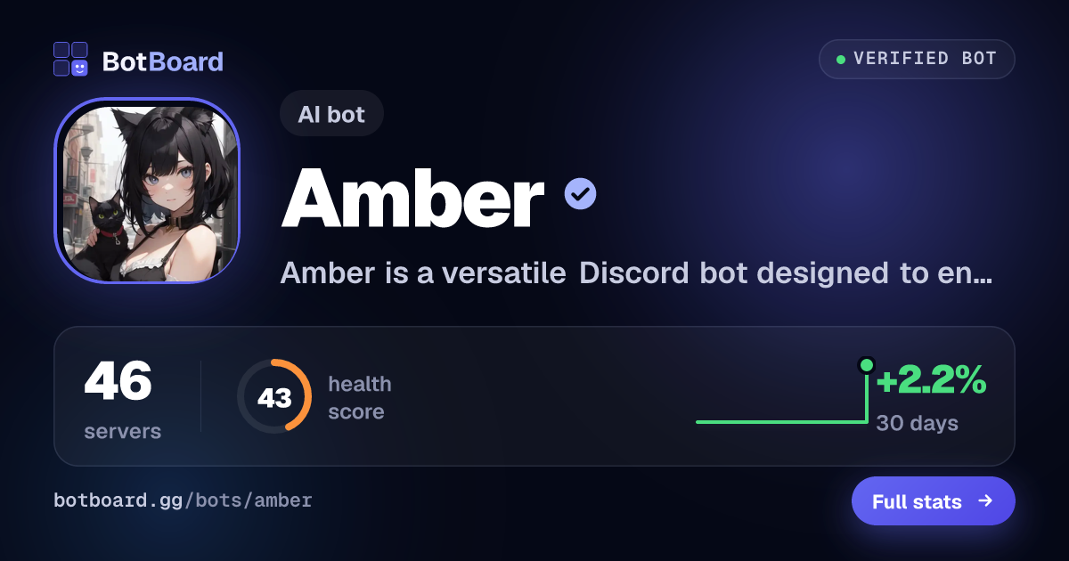 Share card for Amber