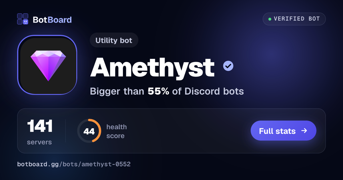 Share card for Amethyst