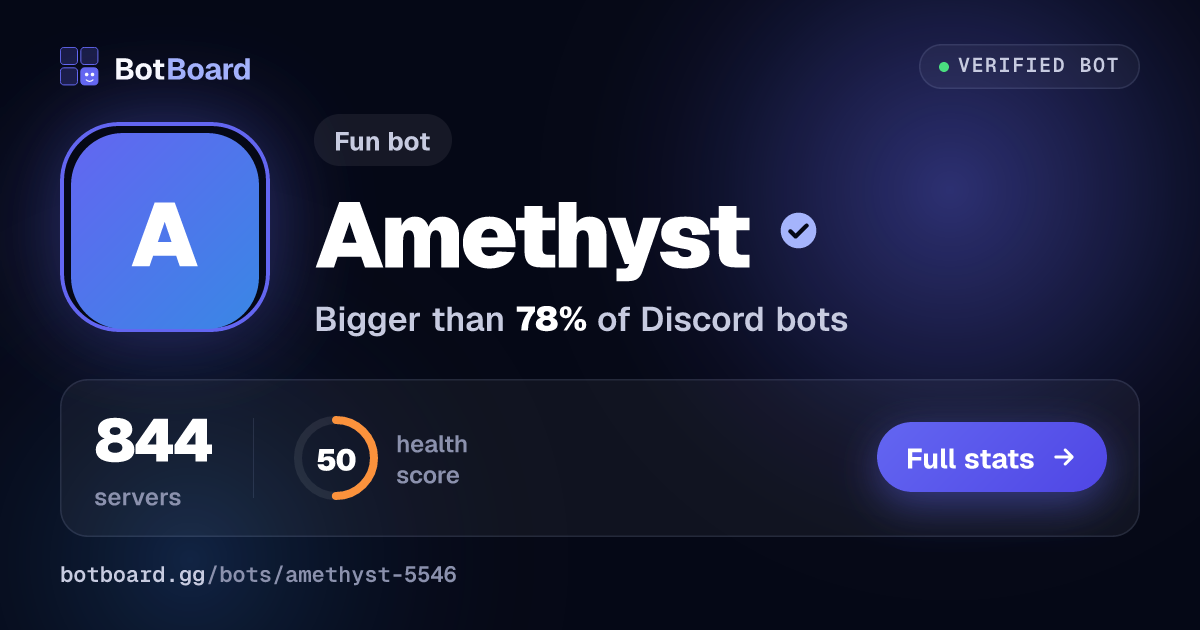 Share card for Amethyst