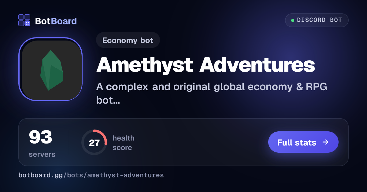 Share card for Amethyst Adventures