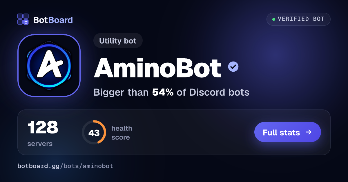 Share card for AminoBot
