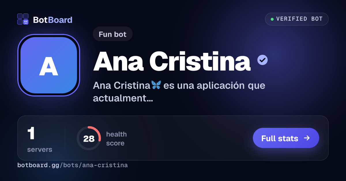 Share card for Ana Cristina🦋