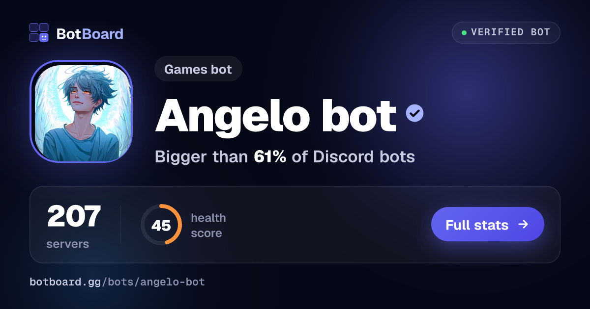 Share card for Angelo bot