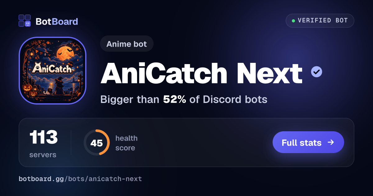 Share card for AniCatch Next