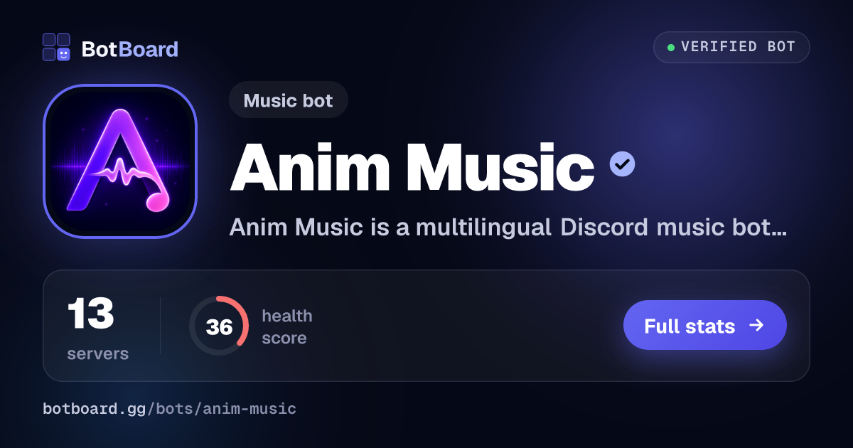 Share card for Anim Music