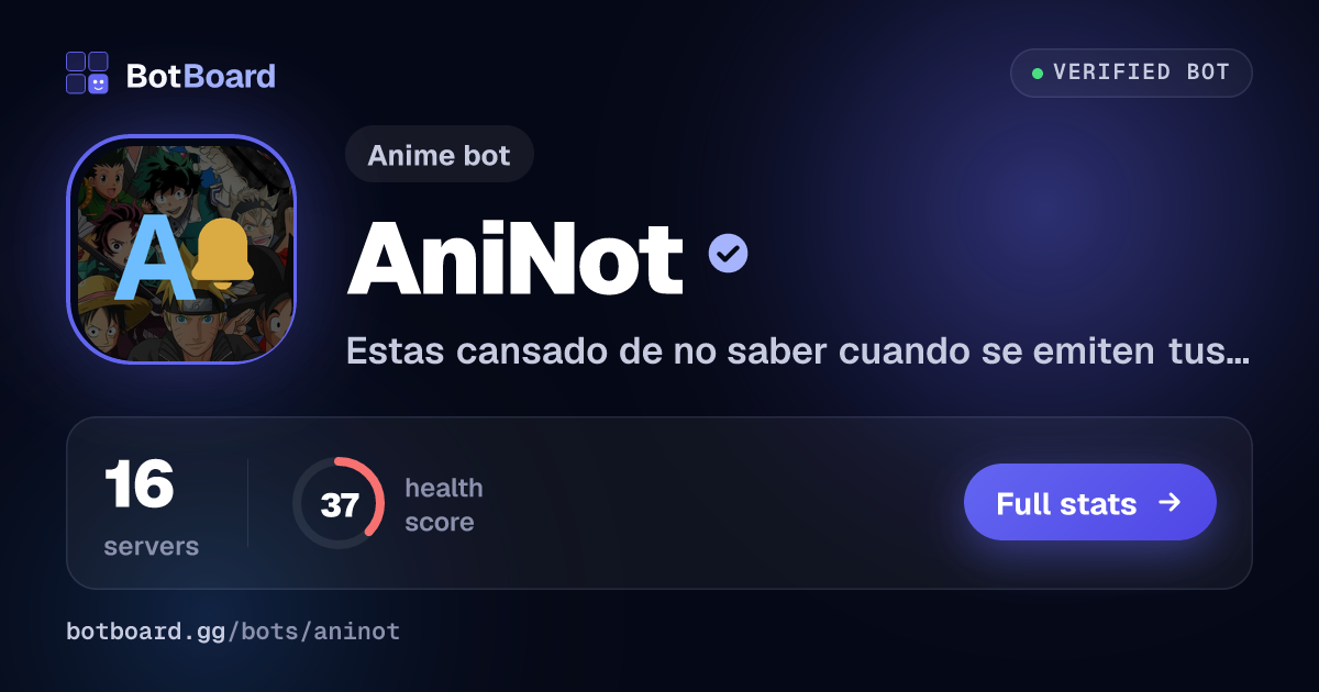 Share card for AniNot🔔