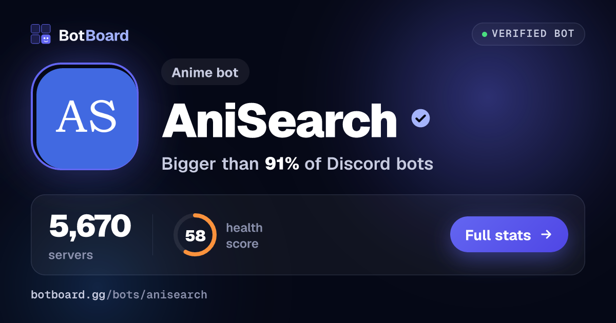 Share card for AniSearch