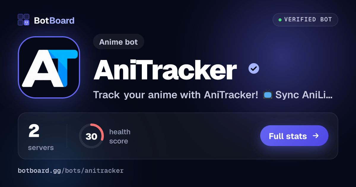 Share card for AniTracker