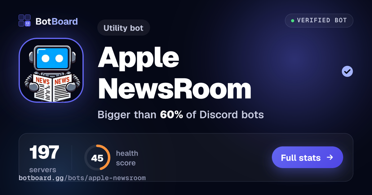 Share card for Apple NewsRoom