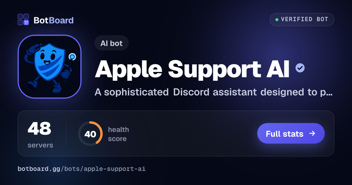 Share card for Apple Support AI