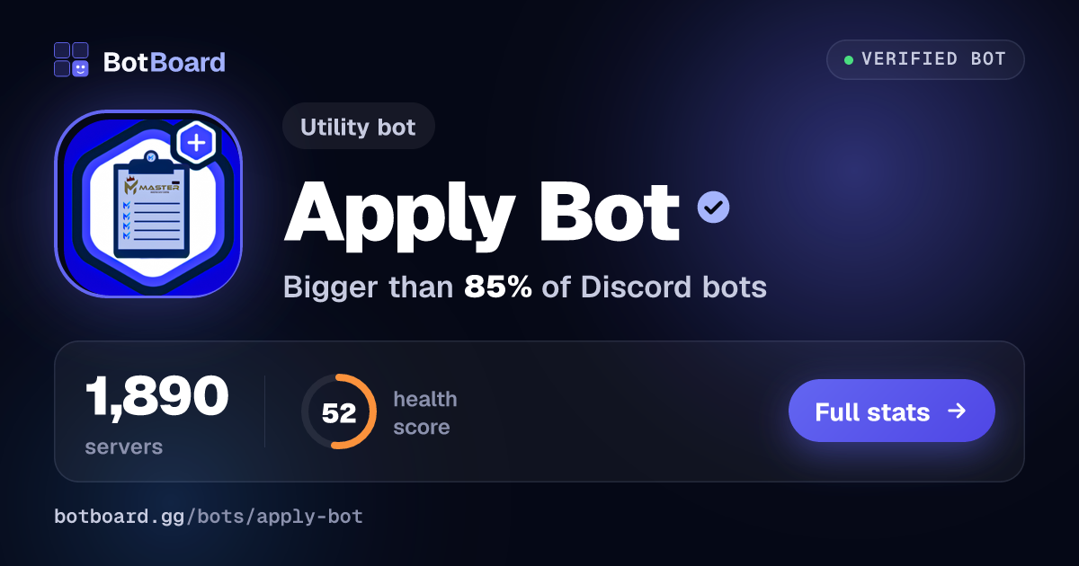 Share card for Apply Bot