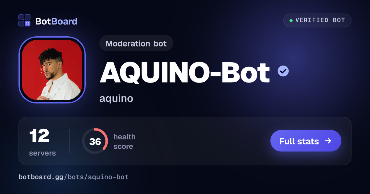 Share card for AQUINO-Bot