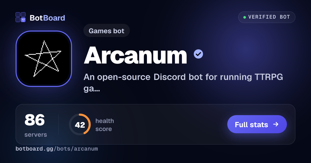 Share card for Arcanum