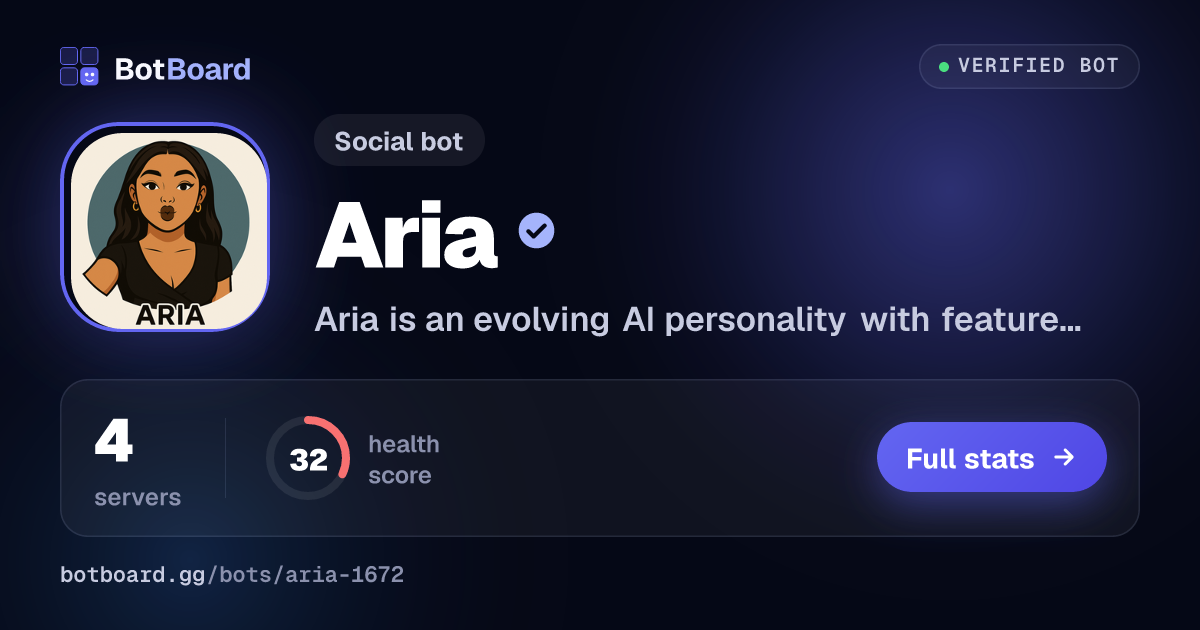 Share card for Aria