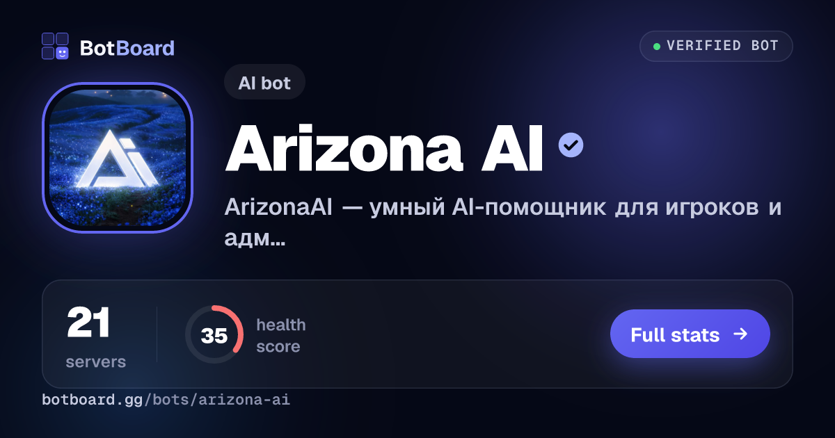 Share card for Arizona AI