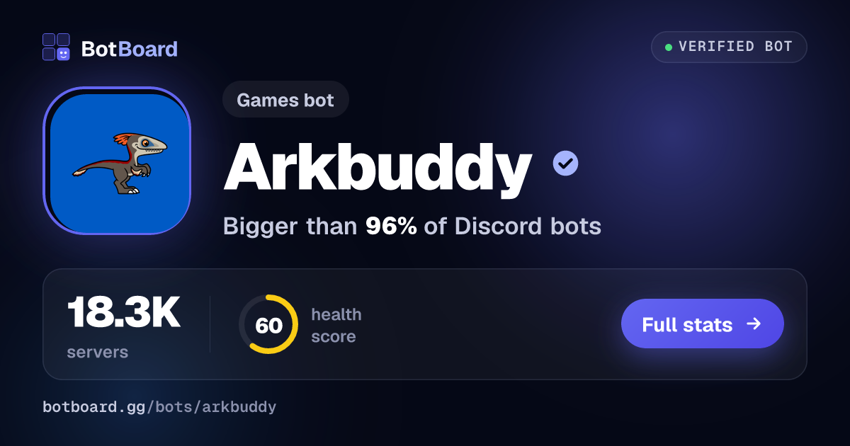 Share card for Arkbuddy