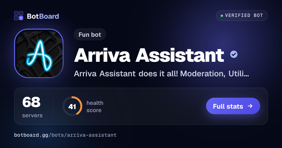 Share card for Arriva Assistant
