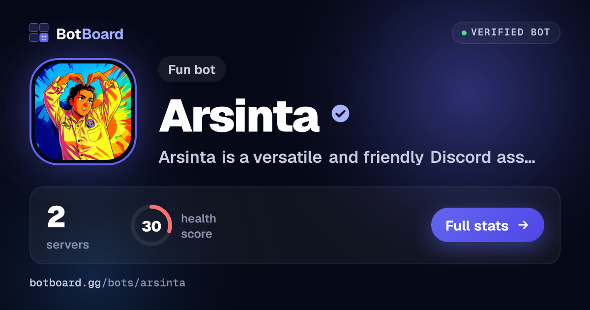 Share card for Arsinta